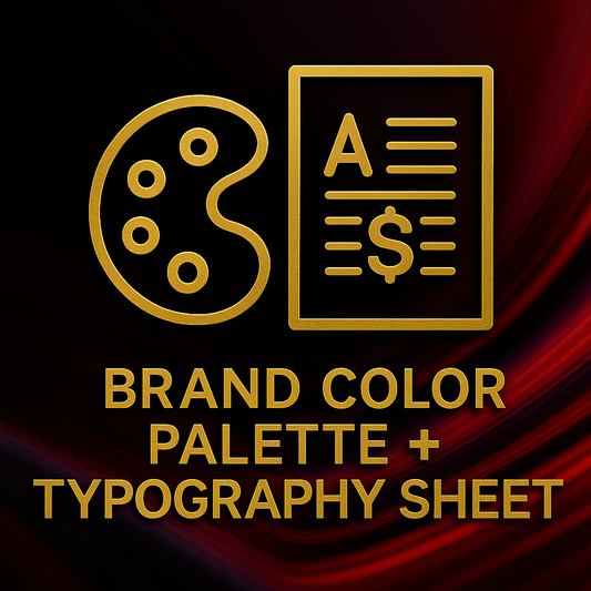 BRAND COLOR PALETTE + TYPOGRAPHY SHEET